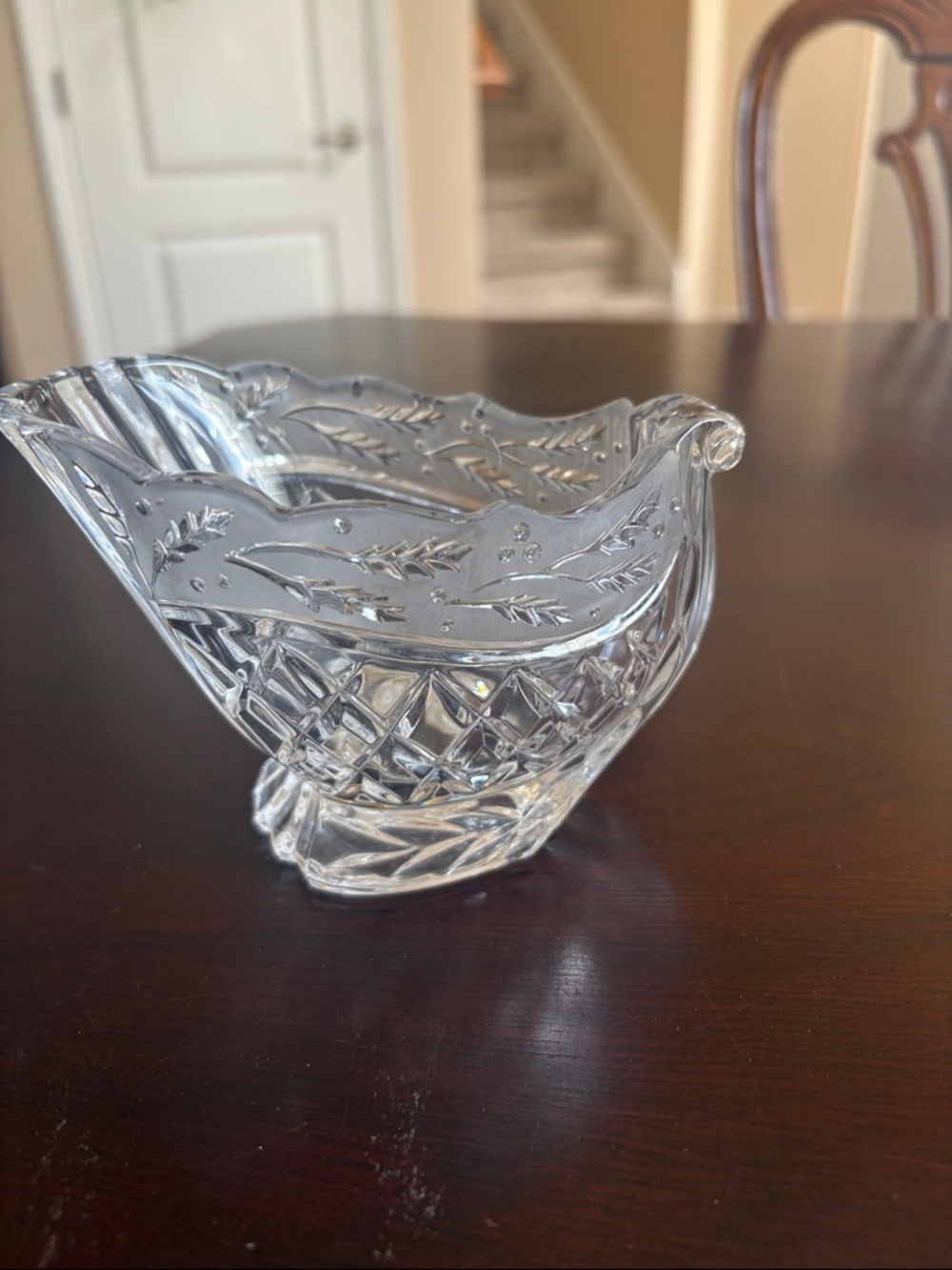 Vintage Gorham 5”Crystal Sleigh Candy/Nut bowl